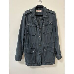 Free People Military Utility Jacket Blue Not Your Borthers Surplus Size Small